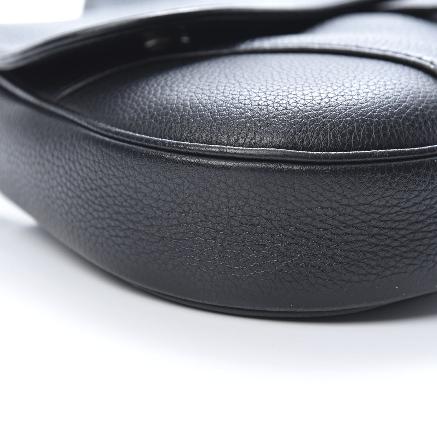 Grained Calfskin Kim Jones Saddle Bag Black