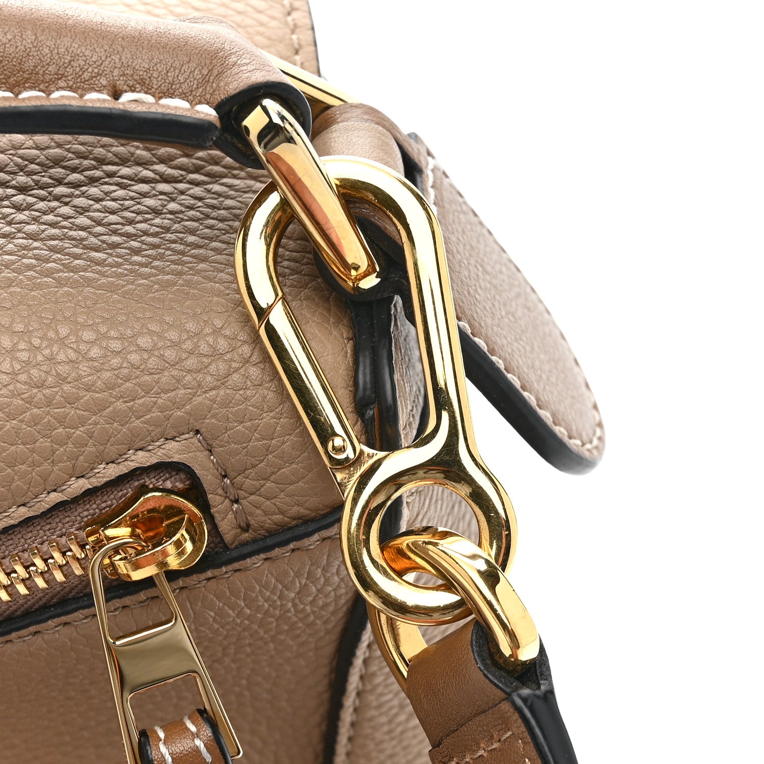 Loewe Grained Calfskin Small Puzzle Bag Sand Mink 1847194