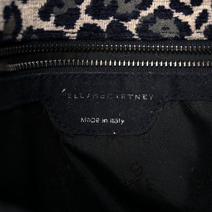 Stella McCartney Cotton Canvas Leopard Small Falabella Fold Over Tote Grey 6 of 13