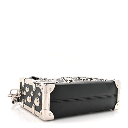 Louis Vuitton LV X YK Taurillon Brass Metal Dots Side Trunk Black 4 of 9