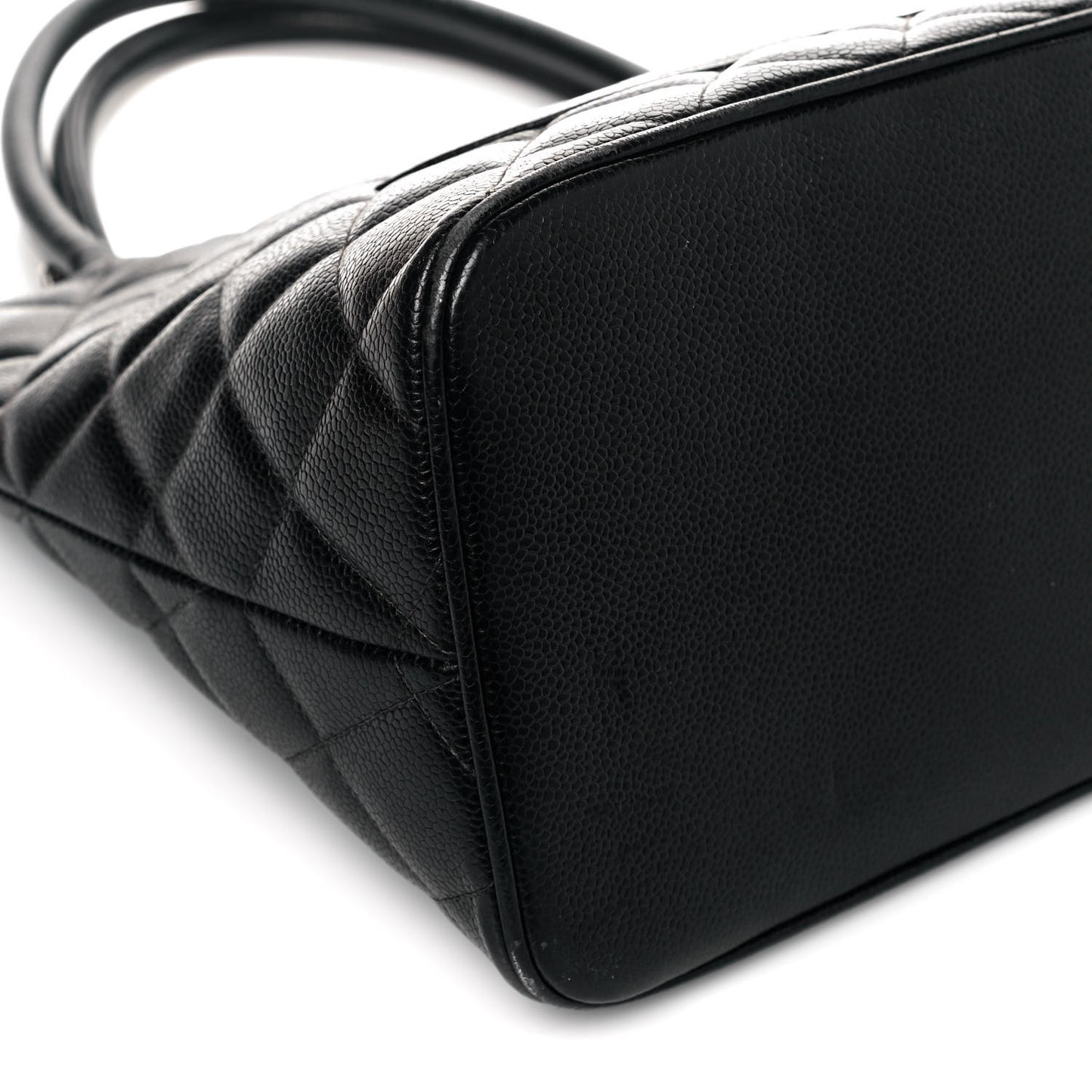 Caviar Quilted Medallion Tote Black