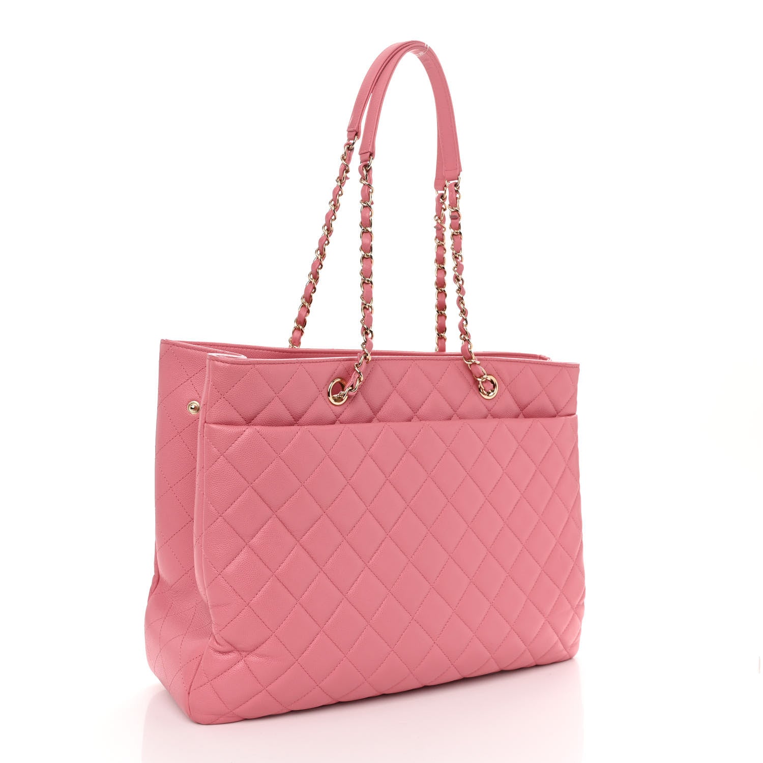 Chanel Caviar Quilted Large Shopping Tote Pink 3 of 11