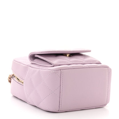 Chanel Caviar Quilted CC Mini Classic Backpack Light Purple 4 of 11