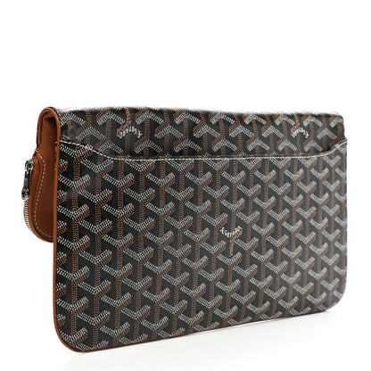 Goyard Goyardine Sainte Marie Soft Clutch Black Gold 3 of 7