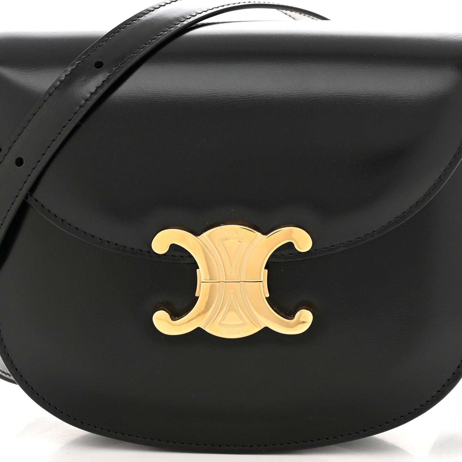 Celine Shiny Calfskin Teen Besace Black 7 of 9