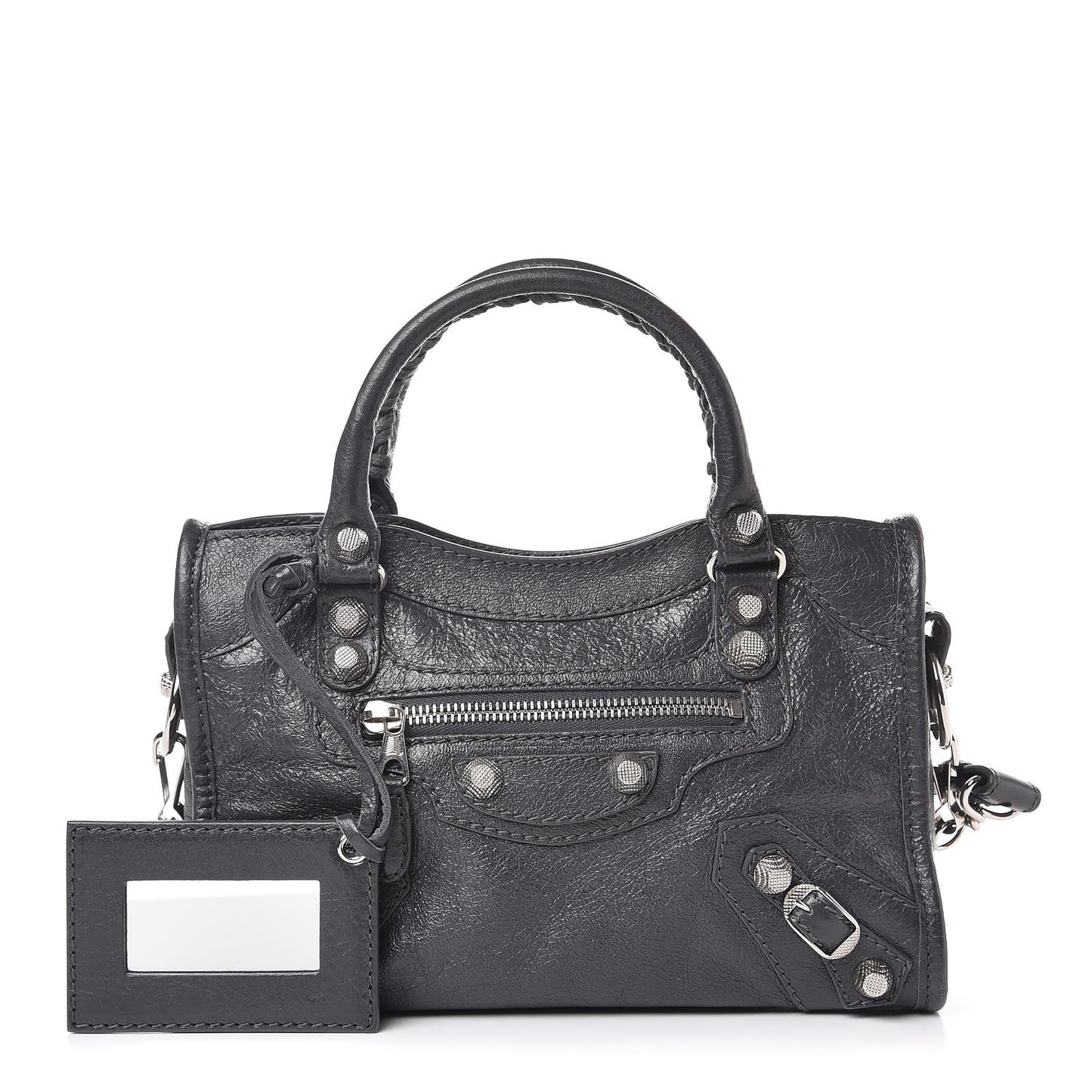 Agneau Giant 12 Silver Hardware Mini City Gris Fossile