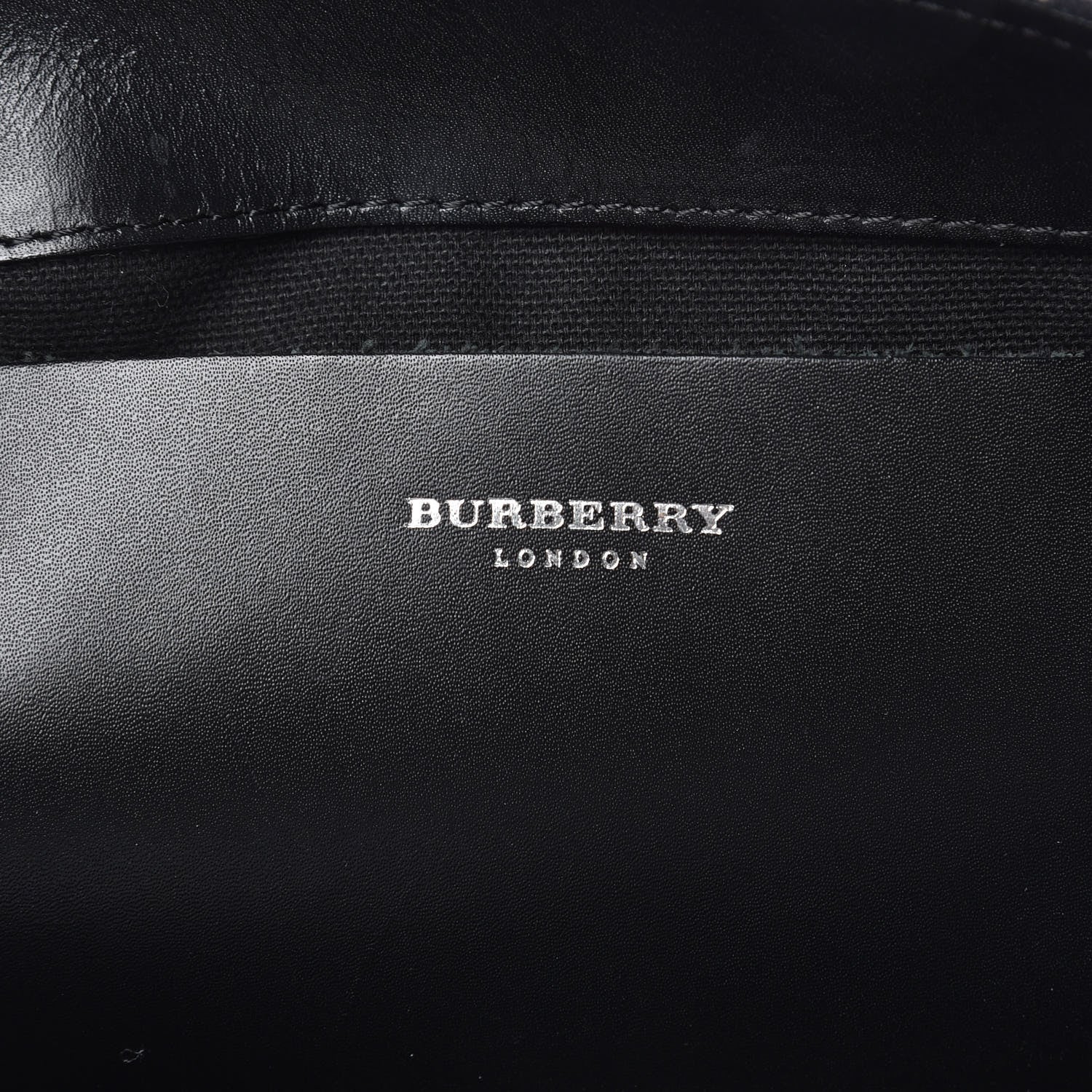Burberry Canvas Check Tote Navy 5 of 11