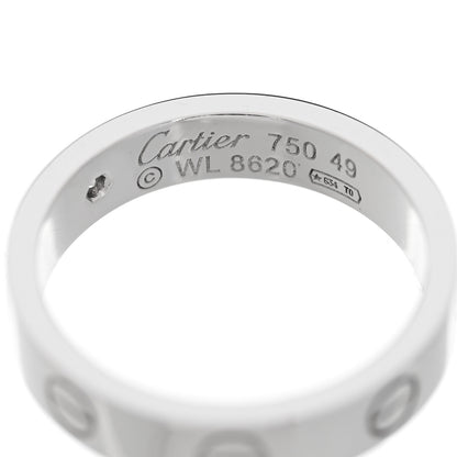 Cartier 18K White Gold Diamond 4mm LOVE Wedding Band Ring 49 5 5 of 5