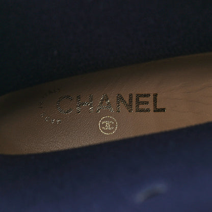 Chanel Rubber Camellia Rain Boots 41 Dark Blue 7 of 8