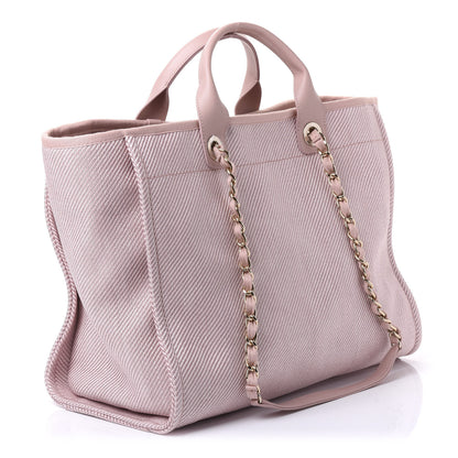 Chanel Mixed Fibers Calfskin Medium Deauville Tote Rose Pink 2 of 9