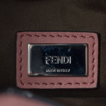 Fendi Vitello Dolce Elaphe Monster Petite 2Jours Tote Bois de Rose Naturale 6 of 6
