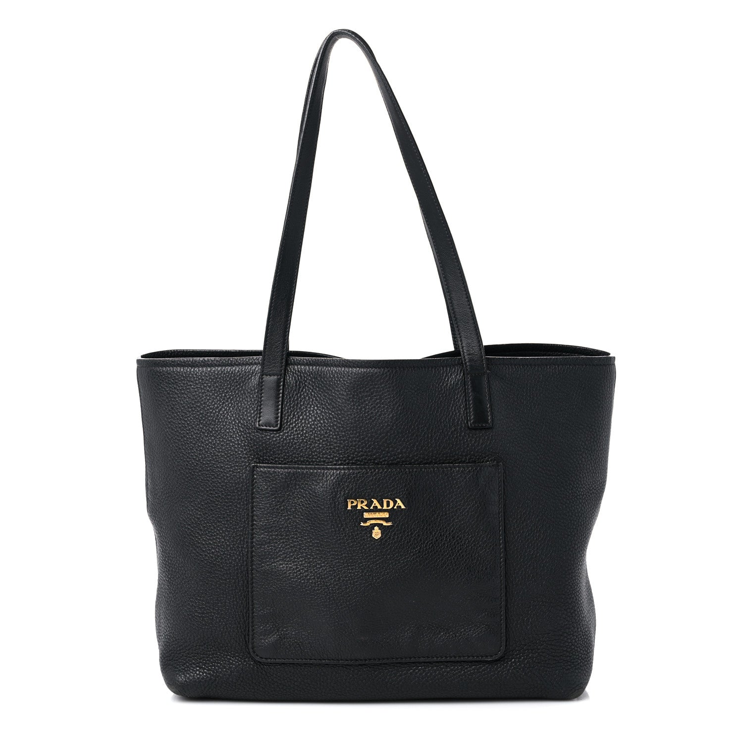 Prada Vitello Daino Pocket Shopping Tote Black 1 of 16