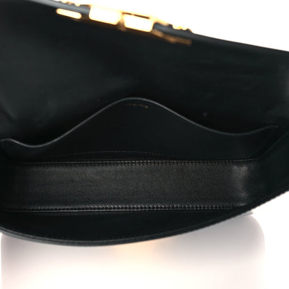 Celine Shiny Calfskin Triomphe Chain Shoulder Bag Black 4 of 8