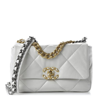 Chanel Lambskin Quilted Medium 19 Flap White 1 of 10