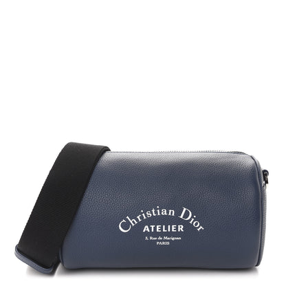 Christian Dior HOMME Grained Calfskin Mens Roller Pouch Blue 1 of 11