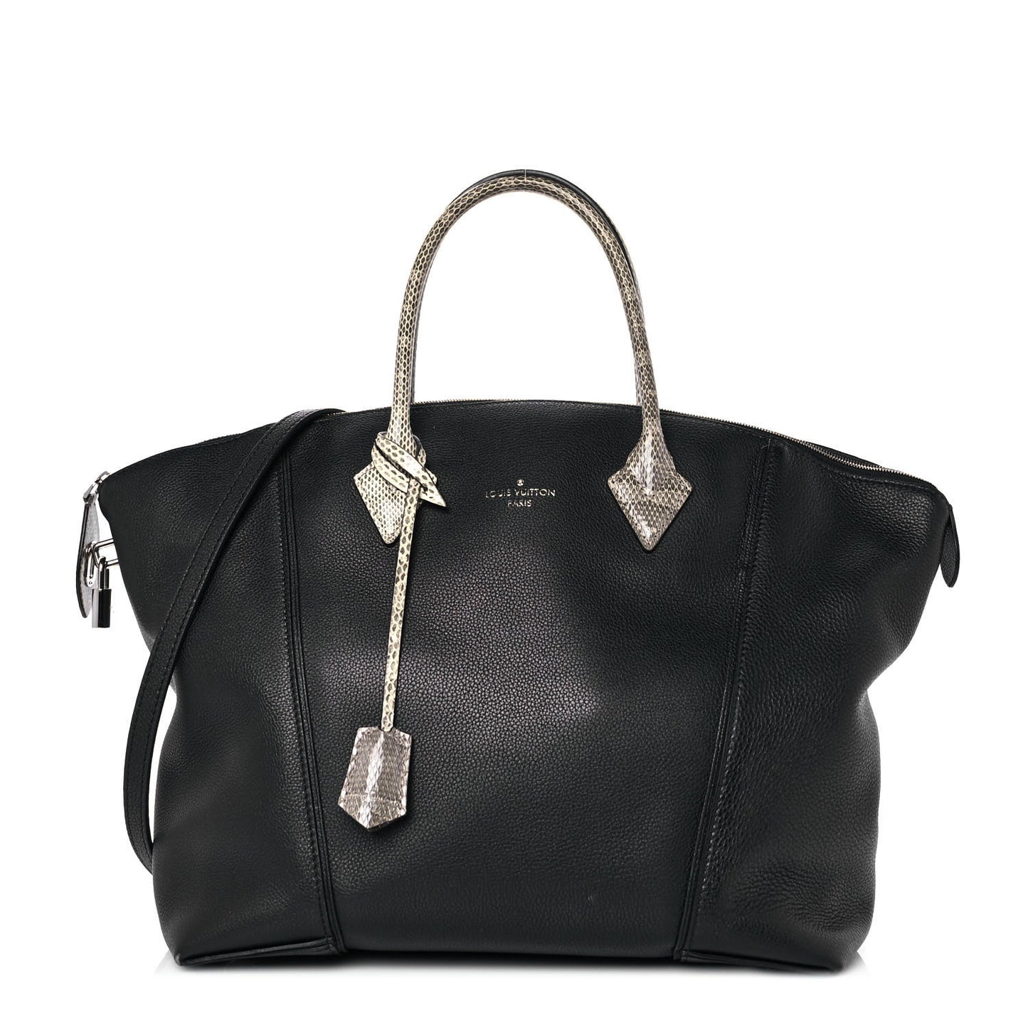 Veau Cachemire Watersnake Soft Lockit MM Black