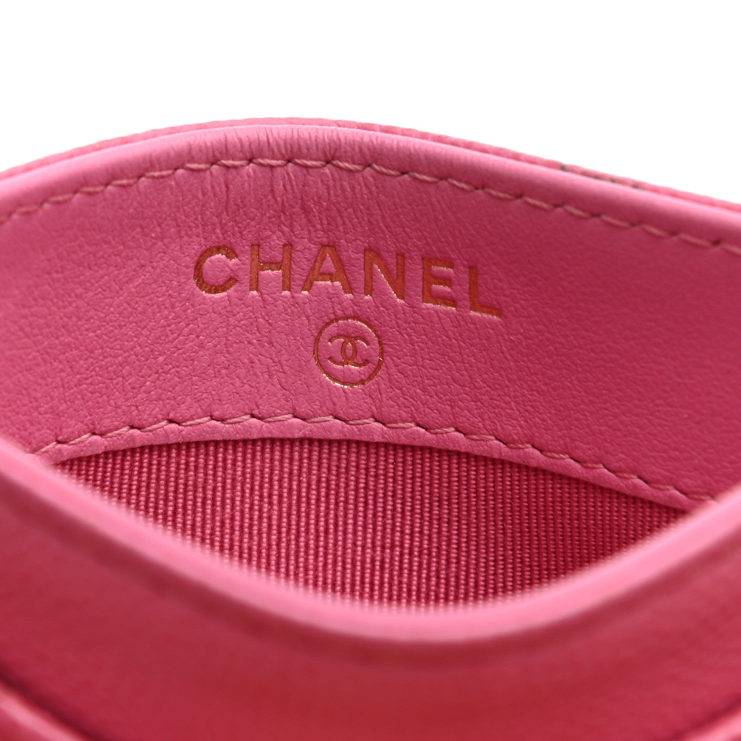 Chanel Caviar Quilted Card Holder Pink 6 of 8