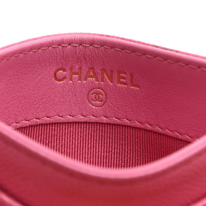 Chanel Caviar Quilted Card Holder Pink 6 of 8