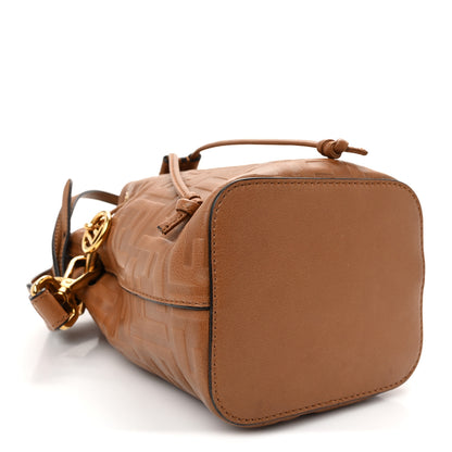 Fendi Vitello Cristallo Nature F is Fendi FF 1974 Embossed Mini Mon Tresor Bucket Bag Cuoio 4 of 10