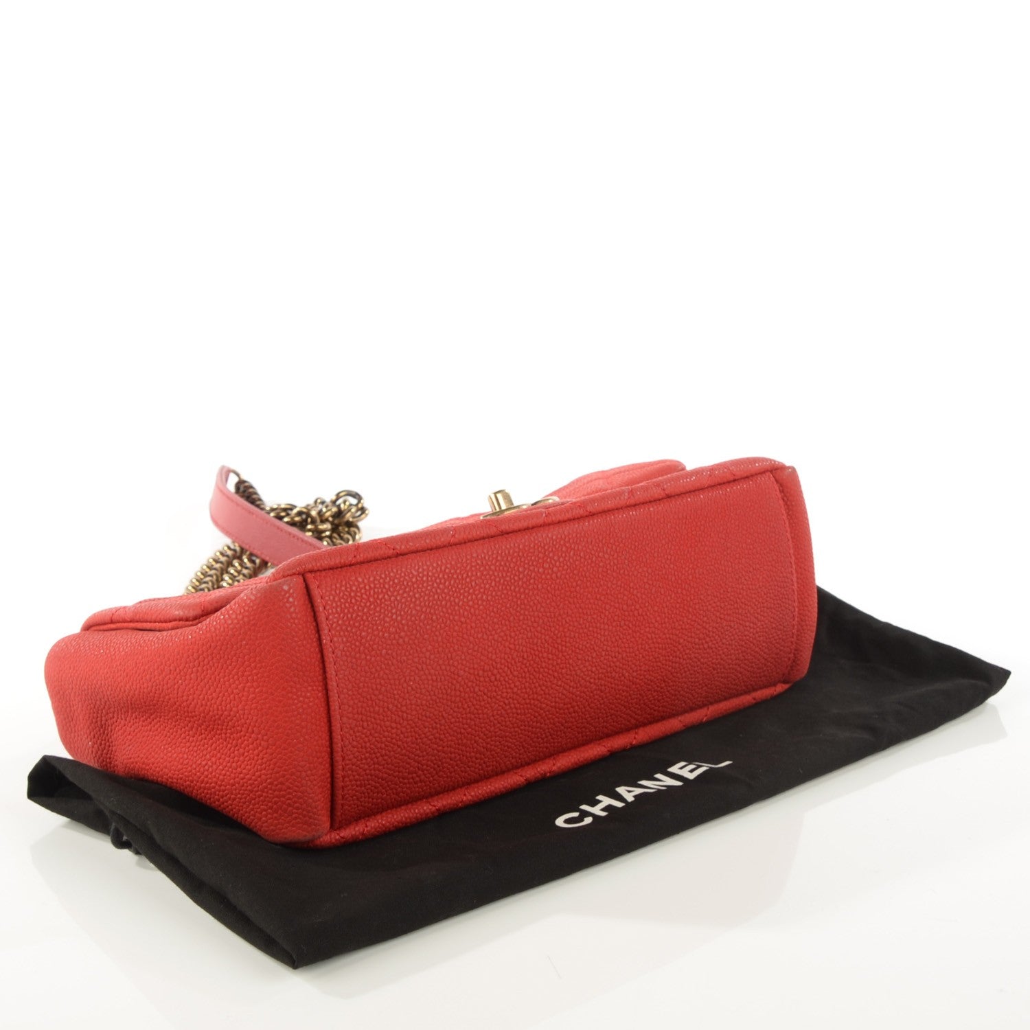 Chanel Iridescent Caviar Quilted Medium Chic Quilt Flap Red 4 of 9