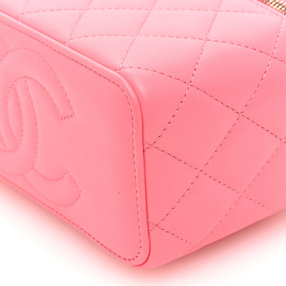 Chanel Lambskin Quilted Small Vanity Case With Chain Pink 11 of 11