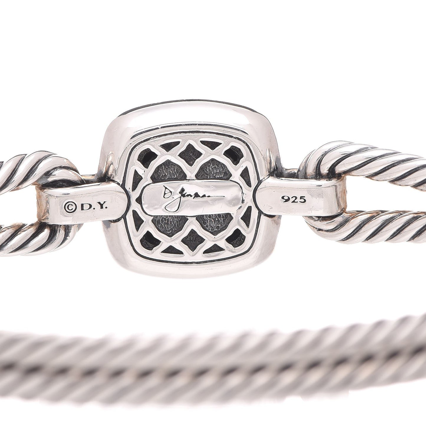 Sterling Silver Diamond Black Orchid Albion Cable Bracelet