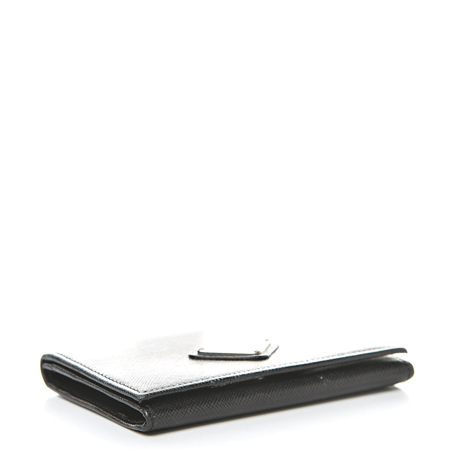Prada Saffiano Bi-Fold Card Holder Wallet Black 4 of 14