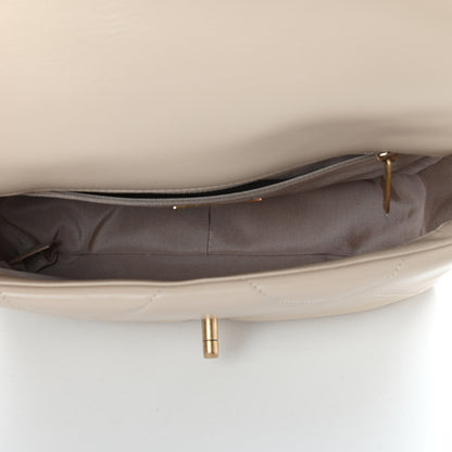 Chanel Goatskin Quilted Medium Chanel 19 Flap Beige 4 of 8