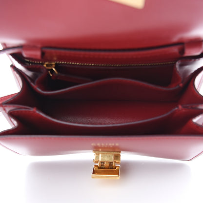 Celine Smooth Calfskin Small Classic Box Flap Bag Red 4 of 9