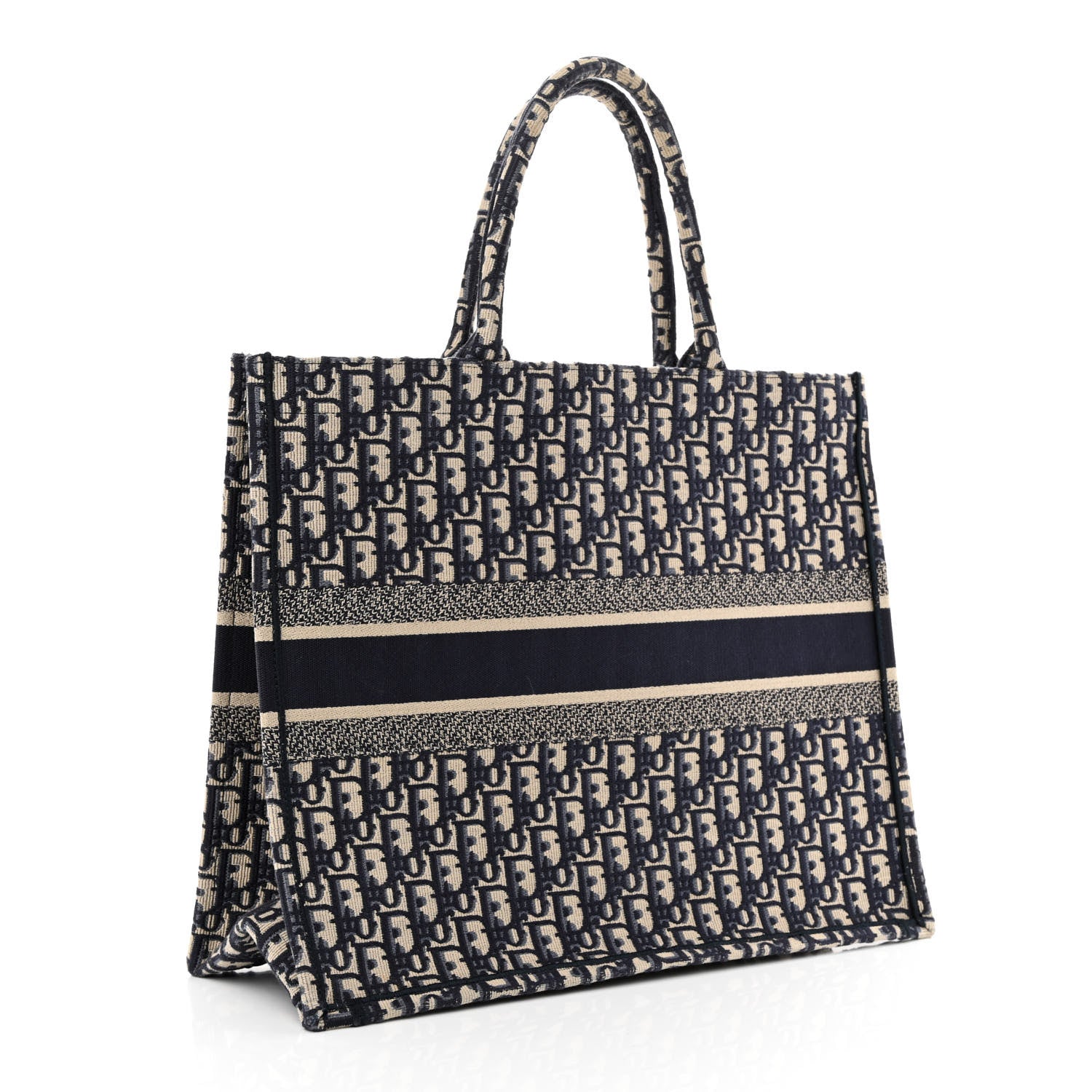 Christian Dior Oblique Large Book Tote Blue Multicolor 3 of 10