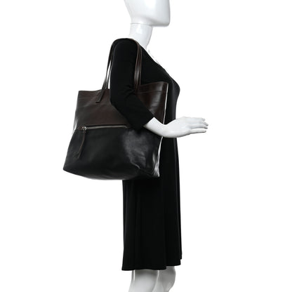 Miu Miu Vitello Soft Calfskin Shopping Tote Nocciolo Black 2 of 9