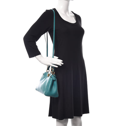 Fendi Nappa Mini Peekaboo Iconic Satchel Lago 2 of 14