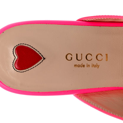 Gucci Calfskin Womens Princetown Slippers 35.5 Fuxia Fluo 7 of 8