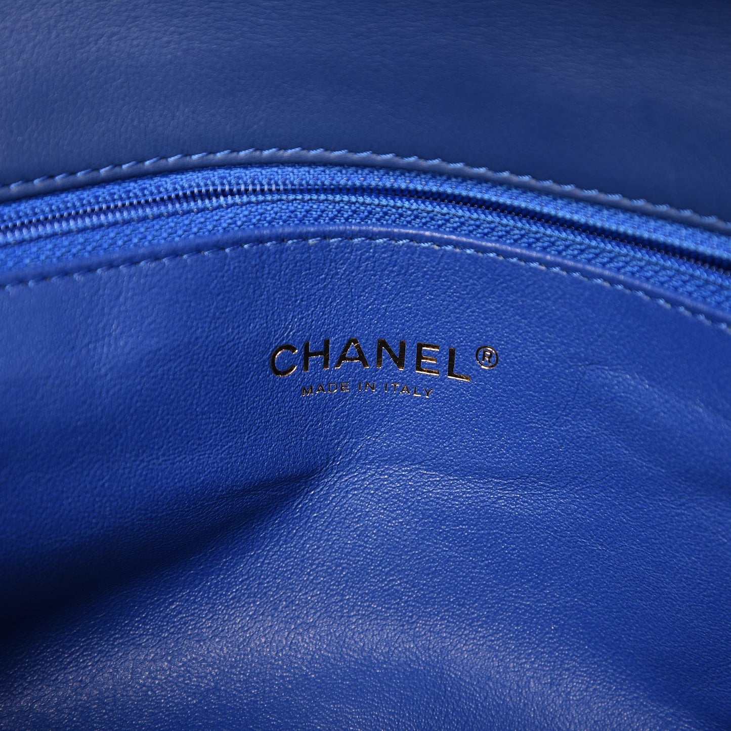 Calfskin Stitched CC Clutch Blue