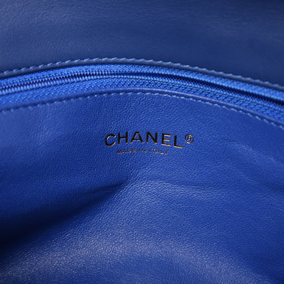 Chanel Calfskin Stitched CC Clutch Blue 6 of 8