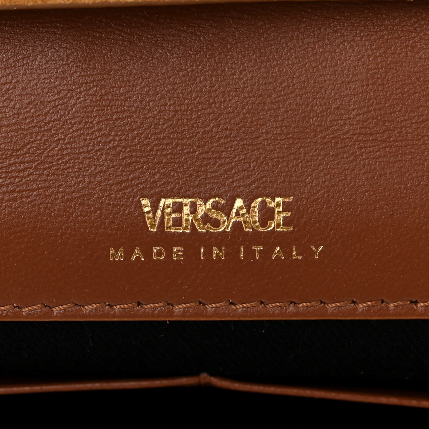 Versace Suede Shearling La Medusa Crossbody Bag Tan White 5 of 8