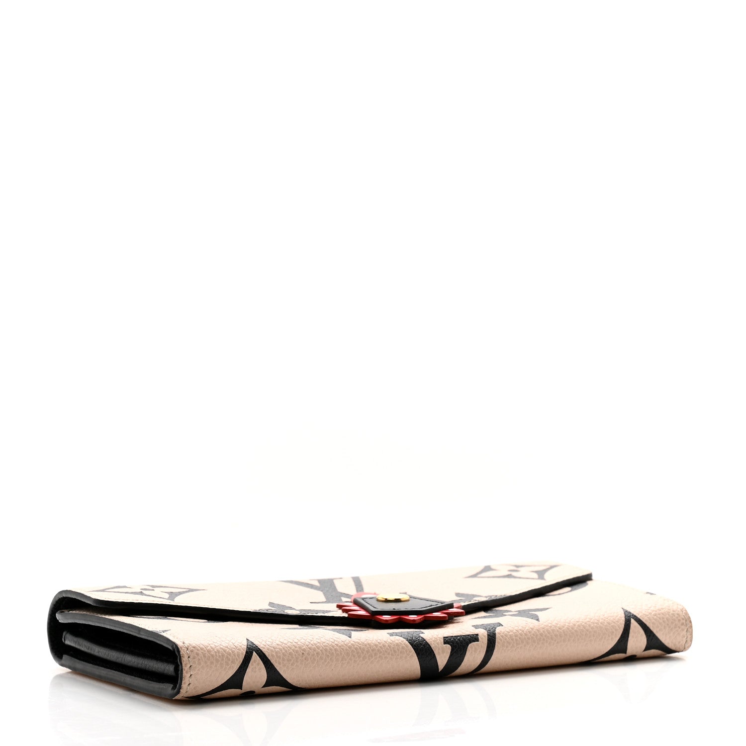 Louis Vuitton Empreinte Monogram Giant Crafty Sarah Wallet Creme Black 4 of 10
