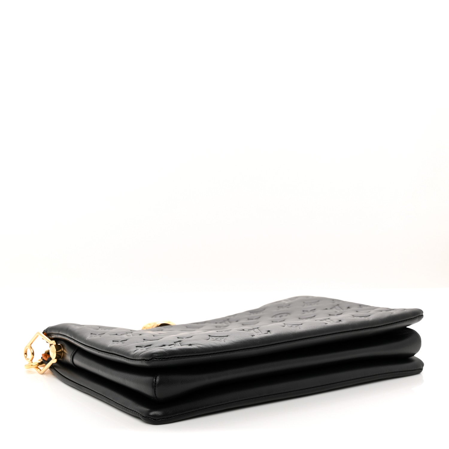 Louis Vuitton Lambskin Embossed Monogram Coussin MM Black 4 of 9