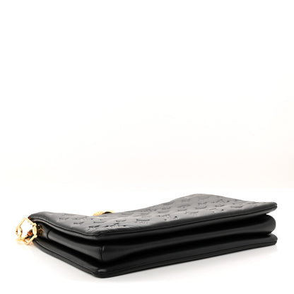 Louis Vuitton Lambskin Embossed Monogram Coussin MM Black 4 of 9