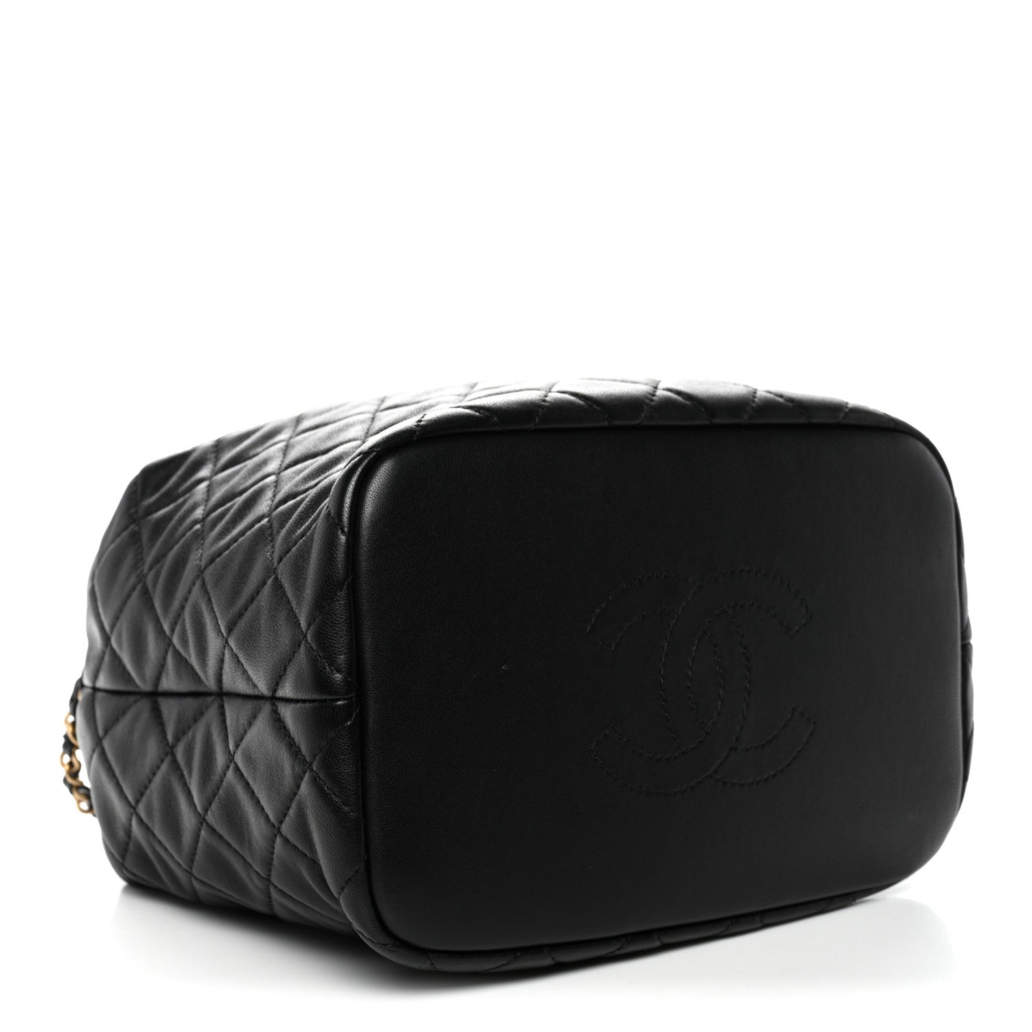 Chanel Lambskin Quilted Large Perfect Meeting Hobo Black 4 of 11