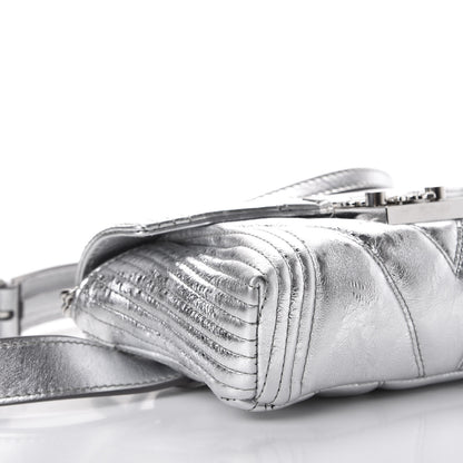 MCM Metallic Calfskin Small Patricia Belt Bag Berlin Silver 6 of 11