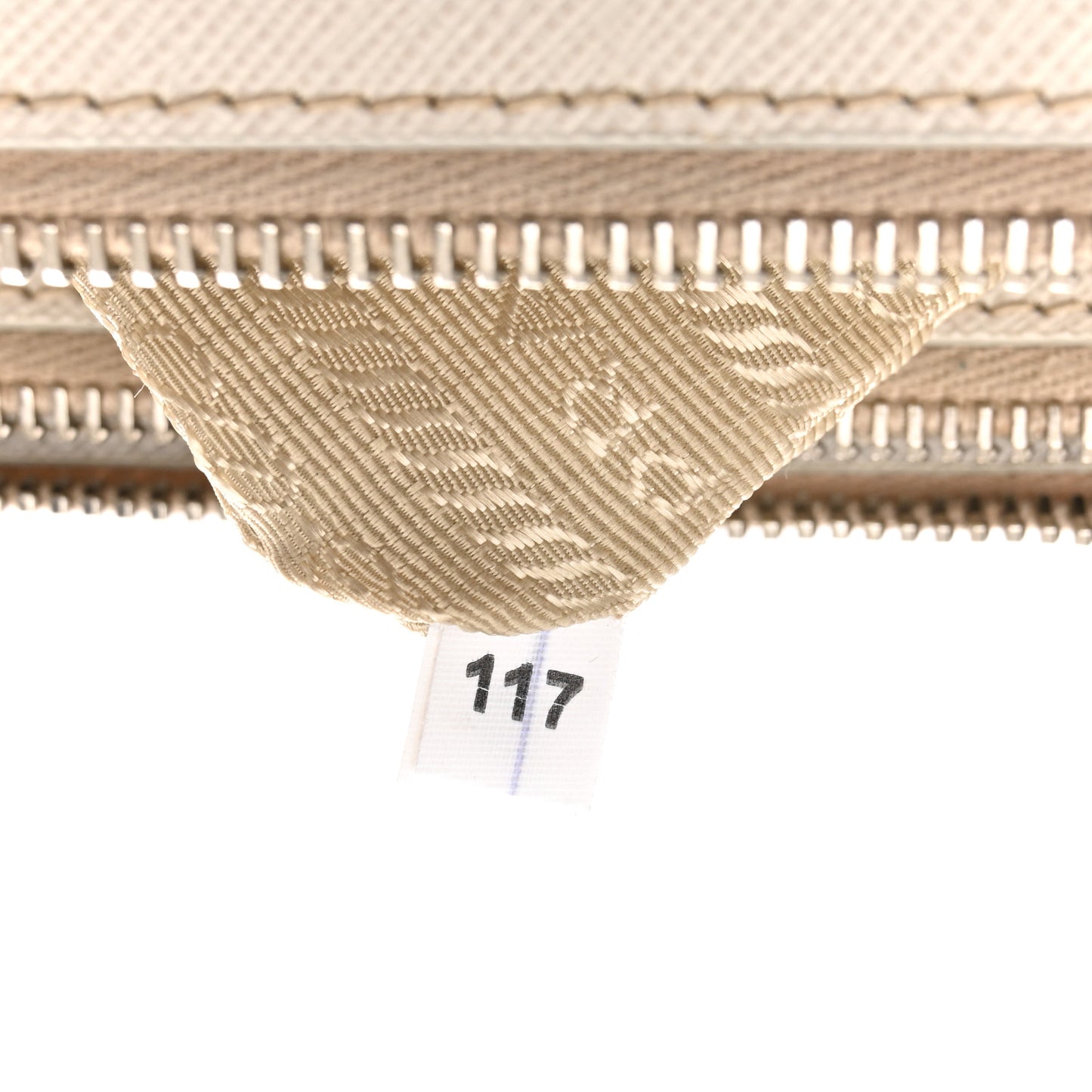 Saffiano Lux Studded Crystal Medium Galleria Double Zip Tote Talco