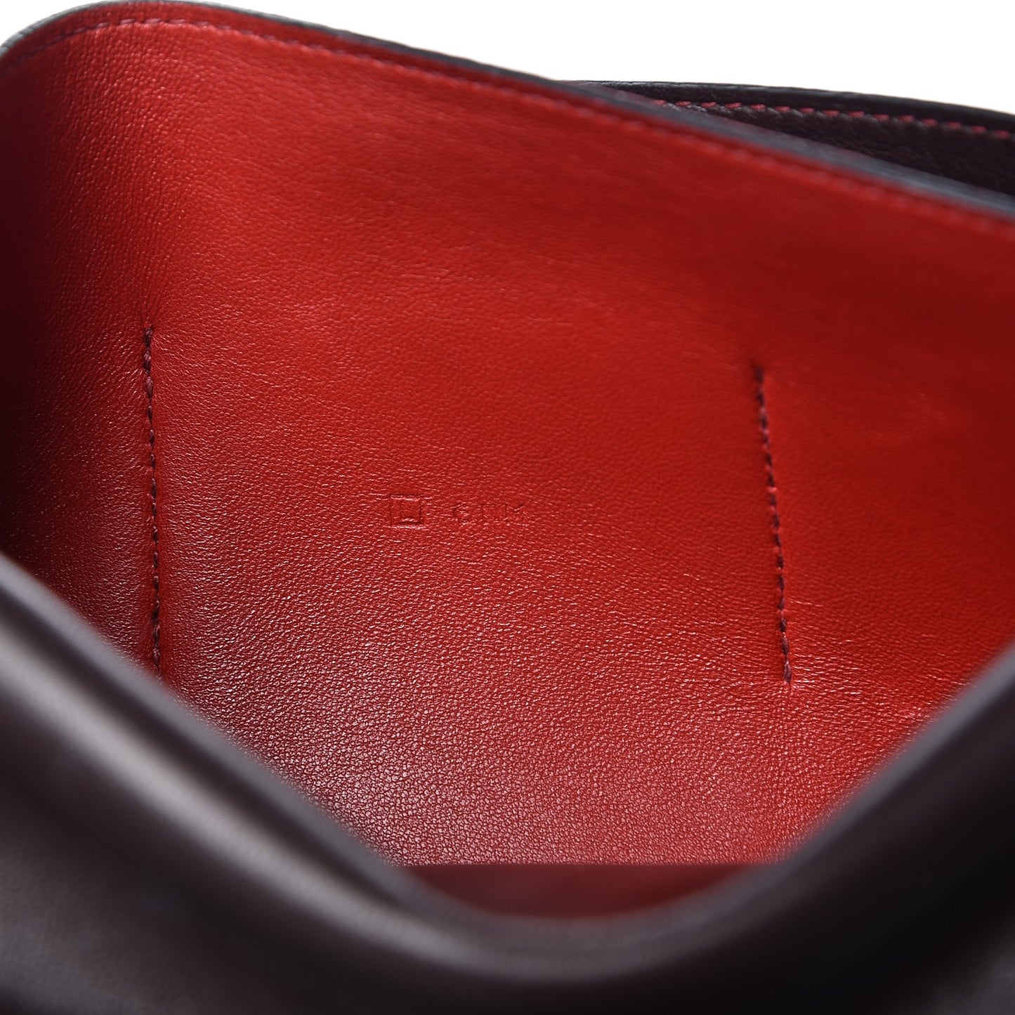Togo Dogon Duo Wallet Chocolate Rouge Garance