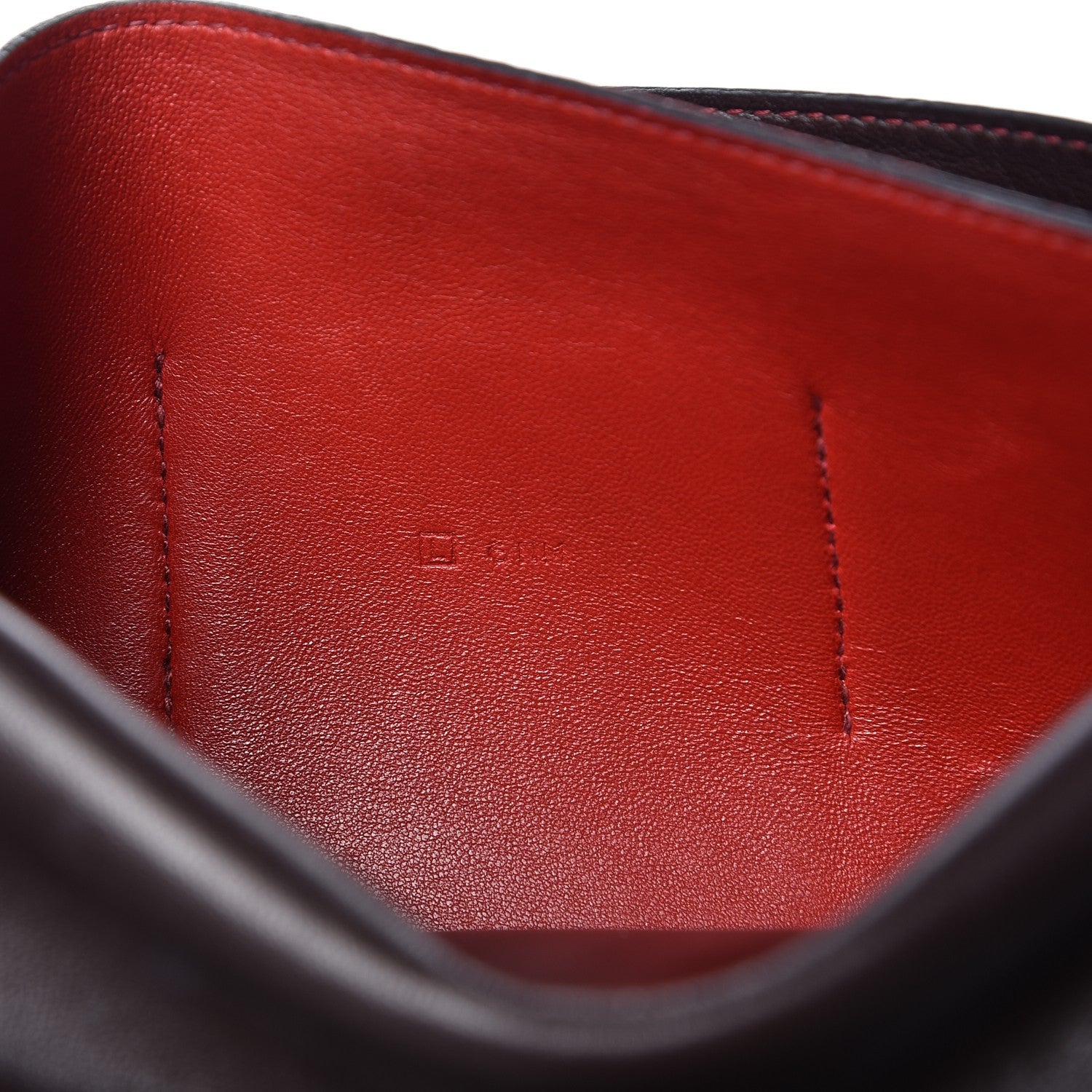 Hermes Togo Dogon Duo Wallet Chocolate Rouge Garance 10 of 14