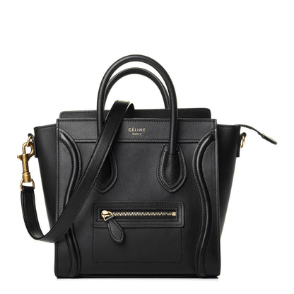 Celine Smooth Calfskin Nano Luggage Black 1 of 9