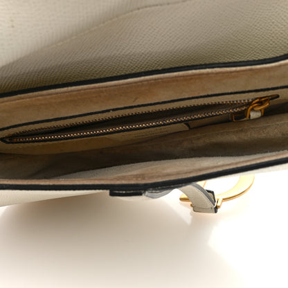 Christian Dior Grained Calfskin Saddle Bag White 5 of 10