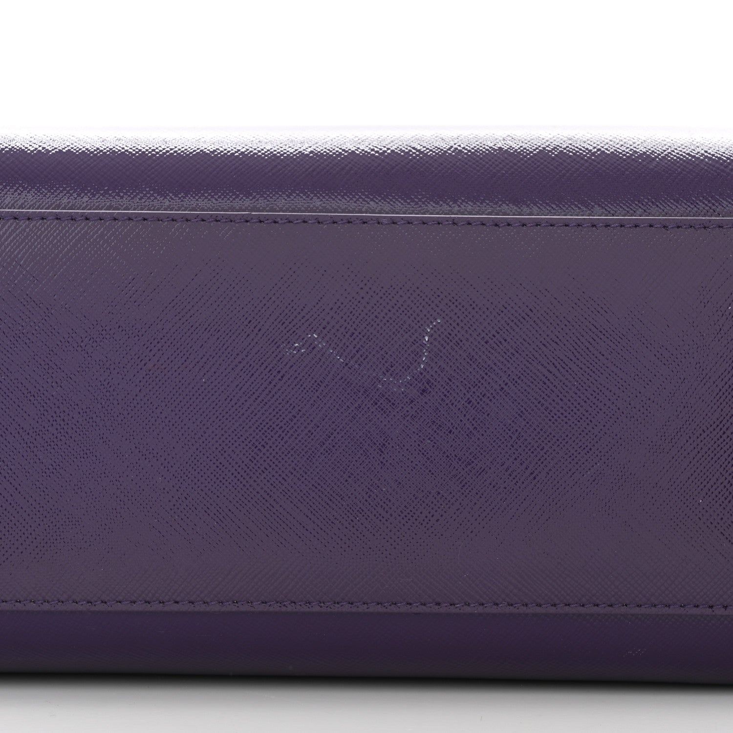 Prada Saffiano Vernice Pyramid Bag Viola Talco 10 of 11