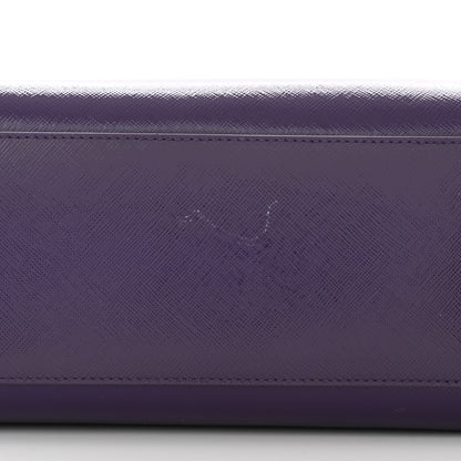 Prada Saffiano Vernice Pyramid Bag Viola Talco 10 of 11