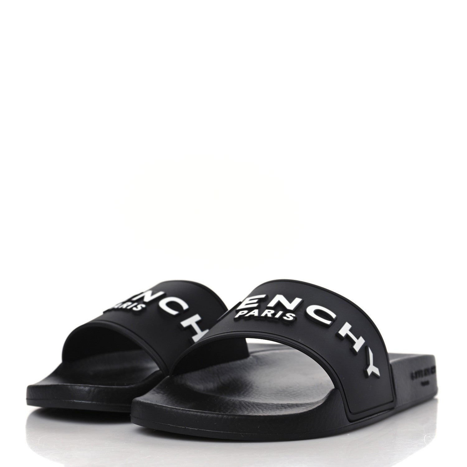 Givenchy Rubber Logo Pool Slide Sandals 35 Black 3 of 7