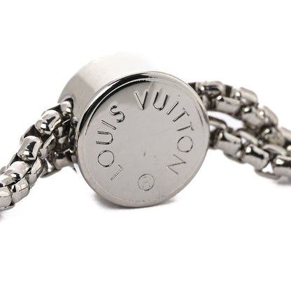 Louis Vuitton Metal Resin Monogram Beads Bracelet Black Silver 3 of 4